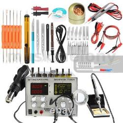 Digital Welding Hot Air Iron Gun Rework Soldering Station Welder+DC Power Supply