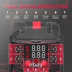 Gas/Gasless MIG Welder, Synergic Control 110/220V 160Amp Welding machine