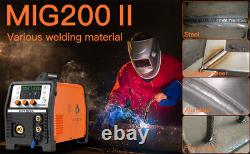 HITBOX 110V 220V Welders 200A MIG Welder Lift TIG / ARC Inverter Welding Machine
