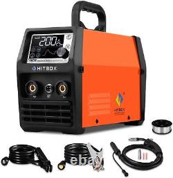 HITBOX 4in1 MIG Welder Gasless 110V/220V 140Amp ARC Lift TIG Spool Gun Inverter