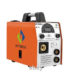 HITBOX MIG Welder Flux Core Wire 110&220V GaslessGas ARC TIG Weld Machin&TIG GUN