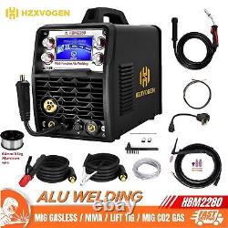 HZXVOGEN MIG Welder 200A TIG/Stick Arc Welding Machine Aluminum Welder+TIG Gun