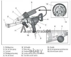 Handheld Plastic Extrusion Welding Machine Extruder Welder Gun Booster EX2 220V