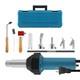 Hot Air Plastic Welder 1600W Heat Gun PVC Welding Roofing Kit with Nozzles & Case