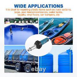 Hot Air Plastic Welder 1600W Heat Gun PVC Welding Roofing Kit with Nozzles & Case
