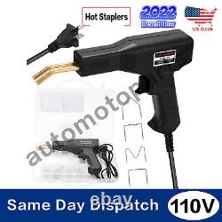 Hot Stapler Plastic Welding Car Bumper Repair Welder Gun Kit With200 Staples Black