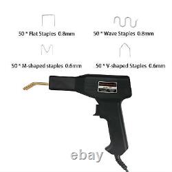 Hot Stapler Plastic Welding Car Bumper Repair Welder Gun Kit With200 Staples Black