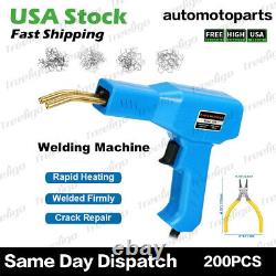 Hot Stapler Plastic Welding Car Bumper Repair Welder Gun Kit With200 Staples Blue