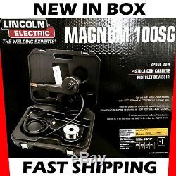 Lincoln Aluminum Spool Gun Magnum 100SG Welding 10 ft Cable Harness Case Welder