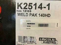 Lincoln Electric 140HD WELD pak MIG Pro 140 HD WIRE FEED WELDER K2514-1 gun