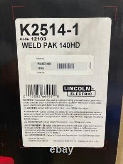 Lincoln Electric 140hd Weld-pak Mig/flux-cored Wire Feed Welder K251 (ud2064784)