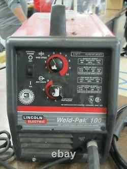 Lincoln Electric Weld-Pak 100 MIG Welder w Gun, Clap, Spool, Extra Tips 115V