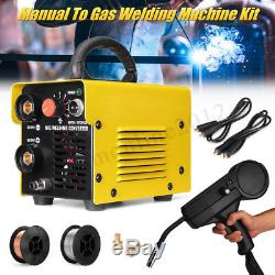 MIG-200 DIY Manual Welder To Gas Welding Machine Arc Shielded Spool Gun Inverter