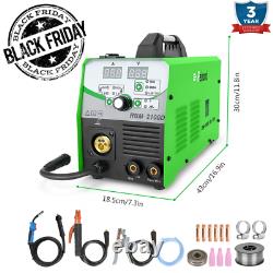 MIG 210 TIG 210A Welder Gas/Gasless 110V/220V 4-in-1 Welding Equipment +mig gun