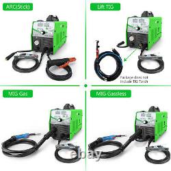 MIG 210 TIG 210A Welder Gas/Gasless 110V/220V 4-in-1 Welding Equipment +mig gun