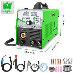 MIG 210 TIG 210A Welder Gas/Gasless 110V/220V 4-in-1 Welding Equipment +mig gun