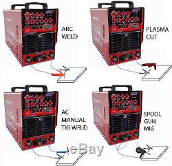 MIG /TIG /PLASMA ARC WELD PRO 250 amp AC/DC, pulse sq wave, MIG ALUM, SS, STEEL