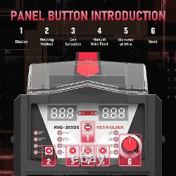 MIG Welder, Gas/Gasless/Lift TIG/Stick 3 in 1 Welding Machine, 205A, 110/220V