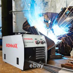 MIG Welder Gasless Flux Core Welding Machine120V IGBT withWelding Gun&Earth Clamp