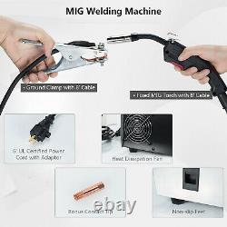 MIG Welder Gasless Flux Core Welding Machine120V IGBT withWelding Gun&Earth Clamp