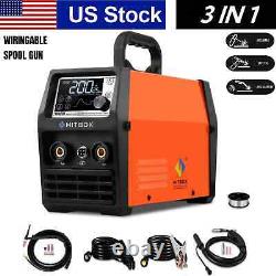 MIG Welder HIM200 Gasless 140A 110V/220V ARC Lift TIG Welding Machine withTig Gun