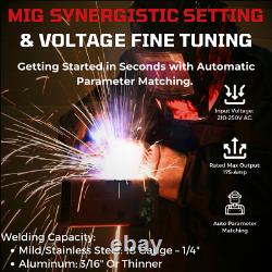 MIG Welder Lotos MIG175 220-Volt 175 Amp MIG Flux-Core Welder & Spool Gun New