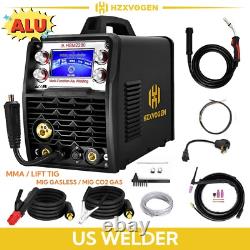 MIG Welder&Tig Gun 200A Gas/Gasless 110/220V Lift TIG/Stick IGBT Welding Machine
