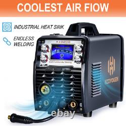 MIG Welder&Tig Gun 200A Gas/Gasless 110/220V Lift TIG/Stick IGBT Welding Machine