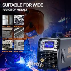 MIG Welder&Tig Gun 200A Gas/Gasless 110/220V Lift TIG/Stick IGBT Welding Machine