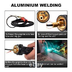 MIG Welder&Tig Gun 200A Gas/Gasless 110/220V Lift TIG/Stick IGBT Welding Machine