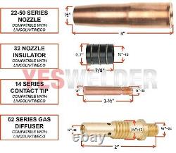 MIG Welding Gun Torch 15-ft 250A Replace Tweco #2 fits Lincoln 200/250L K533