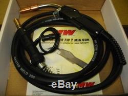 Masterweld 250A MIG gun 15' for the Lincoln wirematic welders Made in USA
