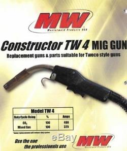 Masterweld 400A MIG GUN 15' LN7/LN9/LN25 Lincoln welder connection