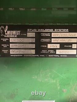 Midwest Fasteners, Inc. UA500 Stud Welding System & Gun
