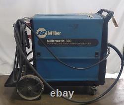 Miller Millermatic 300 Mig & Flux Core Welder, Welding Gun, Leads, on Cart, 1997