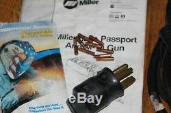 Miller Millermatic Passport MIG Welder With M-10 gun extra tips manual 115v/230v