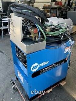 Miller Syncrowave 250 Cc-ac/dc Welding Power Source Welder W Gun, Pedal & Cooler