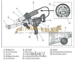 NEW EX2 Handheld Plastic Extrusion Welding Machine Extruder Welder Gun Booster