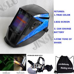 NEW True Color 4'x3.7' View 2in1 Grind Welding Helmet TIG Welder MIG Gun Parts