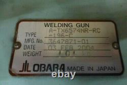 Obara Welding Transformer Gun Welder Toyota A-TX6574NR-RC-196-C 3647871-01 $299