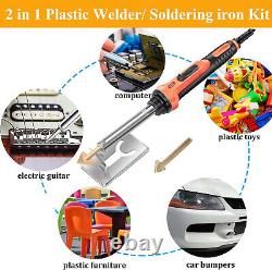 Plastic Welder Bumper Repair Kits Soldering Iron Hot Stapler Gun 100W 110V/220V