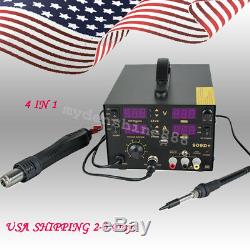 Rework Soldering Iron Station Welder 909D+ Hot Air Gun Welding 800W Power Supply