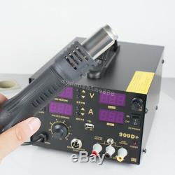 Rework Soldering Iron Station Welder 909D+ Hot Air Gun Welding 800W Power Supply