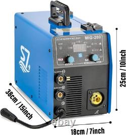 S7 200Amp MIG Welder 4 in 1 Multiprocess Welding Machine for Gas/Gasless Weldi