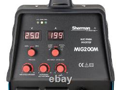 Sherman MIG 200M inverter DC welder 3in1 MMA TIG Welding Machine + Spool Gun