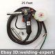 Toothed Roller Nylon Body 25 Feet MIG Spool Gun Wire Feed Aluminum Welder Torch