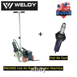 US STOCK Weldy RW3400 Hot Air Welder Roofing Welding Machine+Hot Air Gun 40mm
