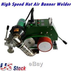 US Stock AC110V Automatic Hot Air Banner Welder Gun 30mm Welding Nozzle Machine