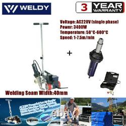 USA 220V Weldy RW3400 Roofer Welder Hot Air Welding Machine 40mm Nozzle+ Air Gun