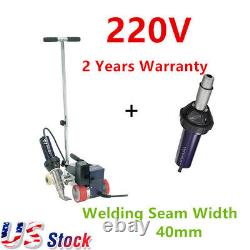 USA AC220V 40mm Plastic Hot Air Roofer Welder Welding Machine + 1 Hot Air Gun